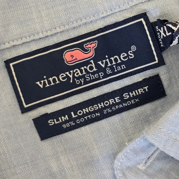 Vineyard Vines Light Blue Casual Button Down Shirt - Picture 3 of 3